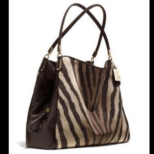 Coach Madison Zebra Phoebe Shoulder Bag #26636